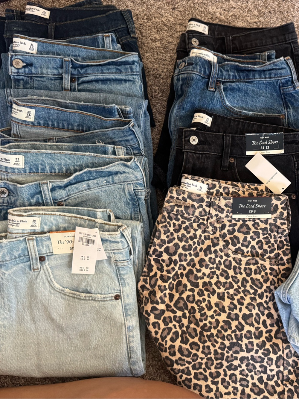 Abercrombie & Fitch Women’s lot of Denim Jeans Pack
